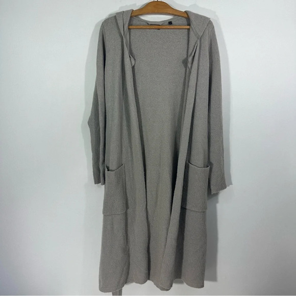 ATM Anthony Thomas Melillo Gray Long Sleeve Long Line Wool Duster Cardigan - Picture 1 of 9